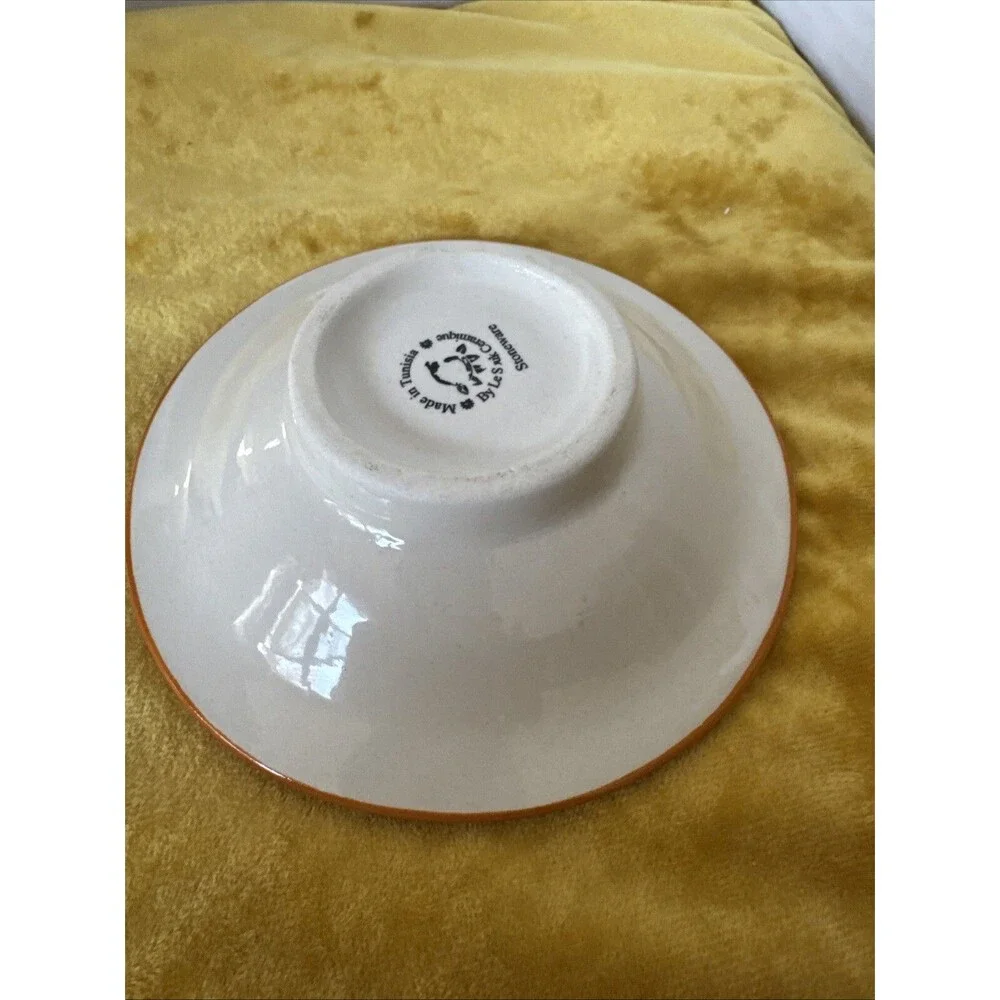Le Souk Ceramique 5” Small Bowl Floral Handpainted Tunisia Colorful